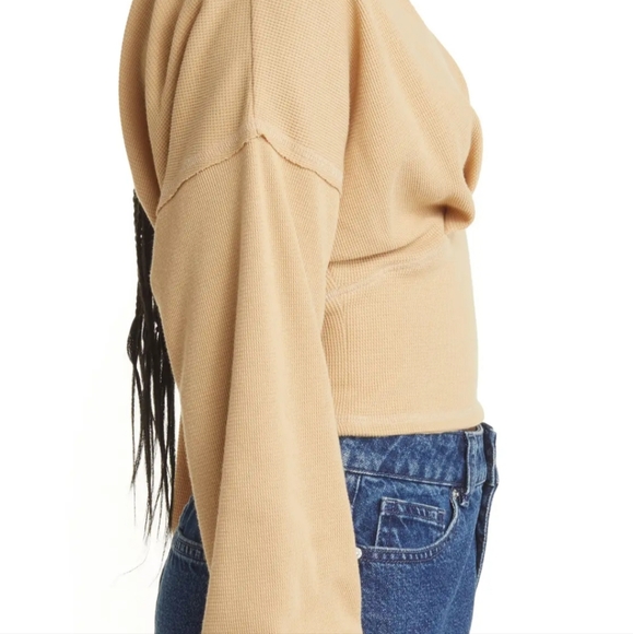 NWT Free People All-Nighter Tee Size XL in Yellow - Picture 2 of 6